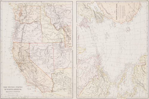 The United States, of North America pacific states north atlantic ocean 1882